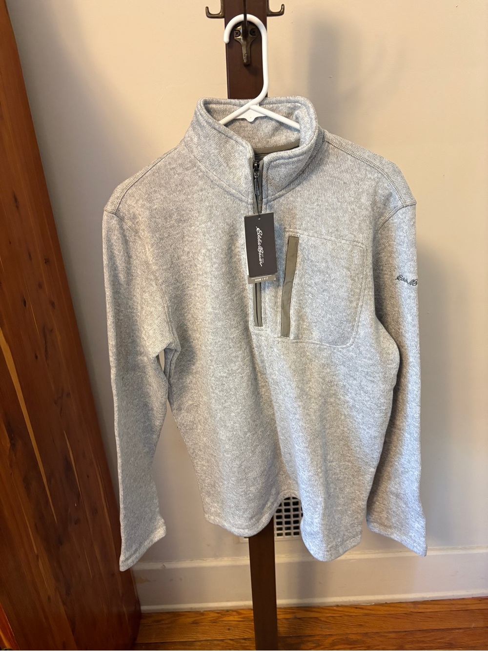 NWT Eddie Bauer 1/3 zip fleece M